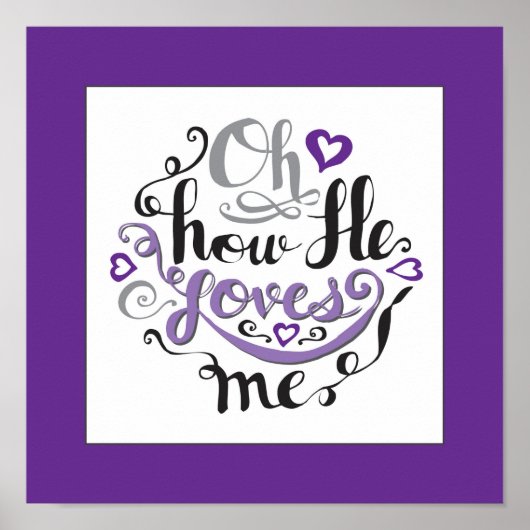 Oh, wie Er mir Bibel-Zitat Bibel-Wort Bibel Kunst  Poster (Vorne)