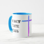 Oh, wie ich Liebe Jesus Kaffee Tasse wir überquere (Vorderseite Links)