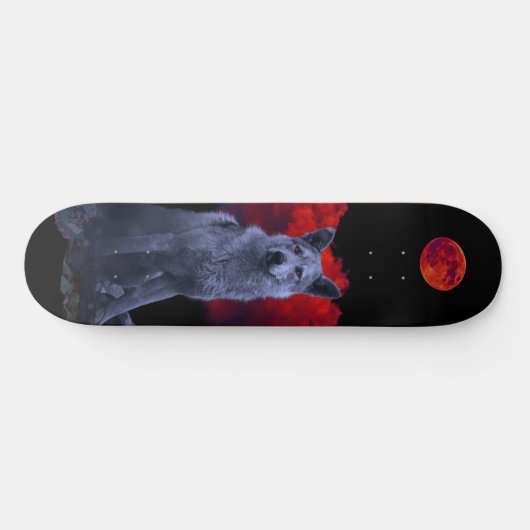 Oh Wolf Moon | Goth Werewolf Skateboard (Horizontal)