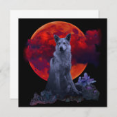 Oh Wolf Moon | Goth Wolf Card (Vorne/Hinten)