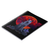 Oh Wolf Moon | Goth Wolf Notebook Notizblock (Linke Seite)