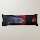 Oh Wolf Moon | Gothic Body Pillow Seitenschläferkissen (Rückseite)
