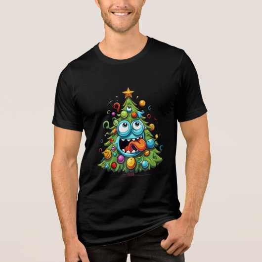 Oh Xmas Baum Tri-Blend Shirt (Vorderseite)
