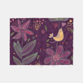 Oh Yellow Birdie Fleece Blanket (Vorderseite (Horizontal))