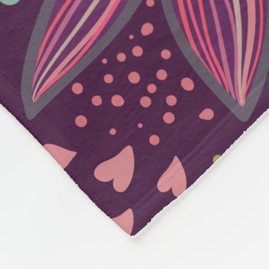 Oh Yellow Birdie Fleece Blanket (Ecke)