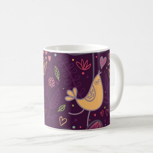 Oh Yellow Birdie Kaffeetasse (VorderseiteRechts)