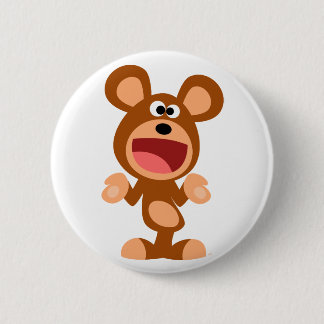 "Oh…" Zucken des Cartoon-Bärn-Knopf-Abzeichens Button