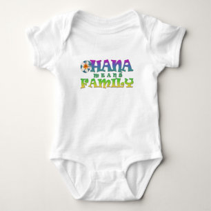 Ohana bedeutet Familie mit Plumeria Baby Bodysuit Baby Strampler