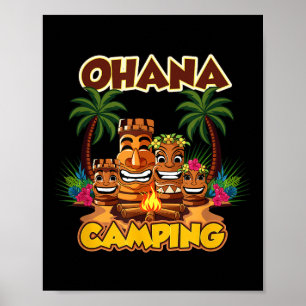 Ohana Familie Camping Gruppe Poster