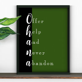 Ohana Family Sweet Sprichwort Poster