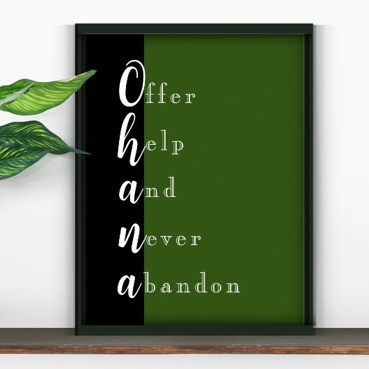 Ohana Family Sweet Sprichwort Poster