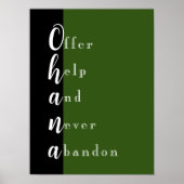 Ohana Family Sweet Sprichwort Poster (Vorne)