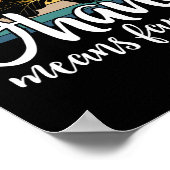 Ohana Means Family Hibiskus Retro Hawaii Summer Ho Poster (Ecke)