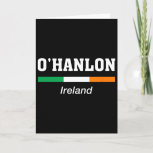 O'hanlon irischer Familienname St Patricks Day Irl Karte
