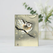 Ohara Koson: Eilkuchen auf einem Baumzweig Postkarte (Stehend Vorderseite)