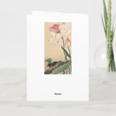 Ohara Koson, Lotus Blume - Japanische Kunst Geburt Karte (Rückseite)
