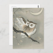 Ohara Koson malt in Ginkgo Postkarte (Vorne/Hinten)