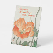 Ohara Koson, Orange Poppy - Bridal Brunch Willkomm Sockelschild (Vorderseite)