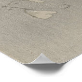 Ohara Koson Owl Under Crescent Moon Poster (Ecke)