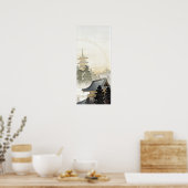 Ohara Koson Pagoda und Rainbow Poster (Küche)
