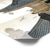 Ohara Koson Pagoda und Rainbow Poster (Ecke)