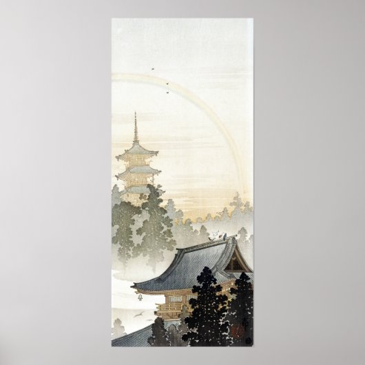 Ohara Koson Pagoda und Rainbow Poster (Vorne)