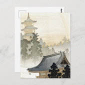 Ohara Koson Pagoda und Rainbow Poster Postkarte (Vorne/Hinten)