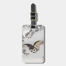 Ohara Koson Scops Owl Cherry Blossoms & Moon Gepäckanhänger