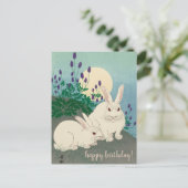 Ohara Koson, Two Rabbits - Japanisch Art Birthday Postkarte (Stehend Vorderseite)