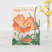 Ohara Koson Vintag Orange Poppy Muttertag Karte (Gelbe Blume)