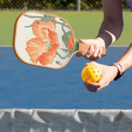 Ohara Koson - Vintage japanische Orange Poppy Blum Pickleball Schläger