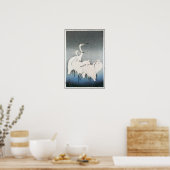 Ohara Kosons Vintage Egrets im Schnee Poster (Küche)