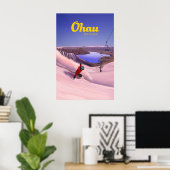 Ohau Skigebiet Reiseplakat Poster (Heimbüro)