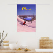 Ohau Skigebiet Reiseplakat Poster (Küche)