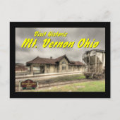 OHCA102.B&O Railroad Depot - Mt Vernon Oh. Postkarte (Vorderseite)
