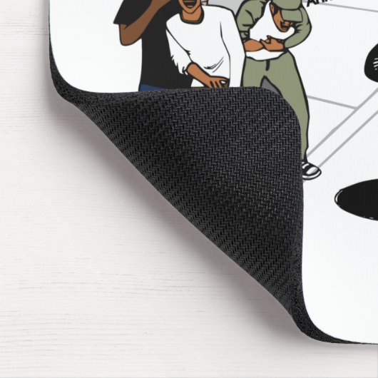 OHH BOYS - Der Mensch auf dem Fahrrad trifft ein M Mousepad (Ecke)