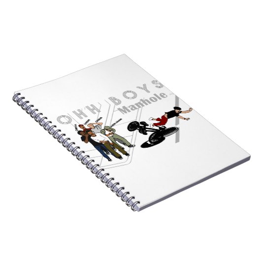 OHH BOYS - Der Mensch auf dem Fahrrad trifft ein M Notizblock (Rechte Seite)