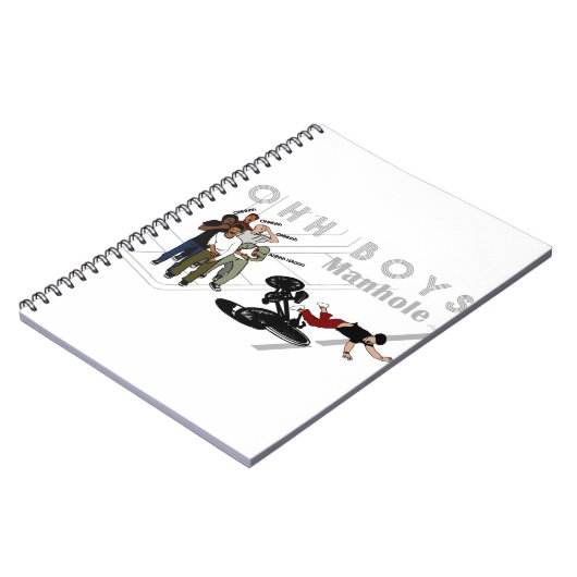 OHH BOYS - Der Mensch auf dem Fahrrad trifft ein M Notizblock (Linke Seite)