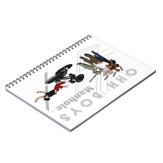 OHH BOYS - Der Mensch auf dem Fahrrad trifft eine Notizblock (Linke Seite)