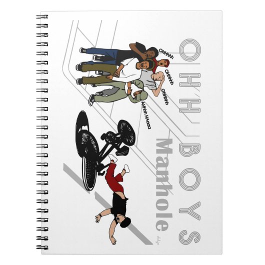 OHH BOYS - Der Mensch auf dem Fahrrad trifft eine Notizblock (Vorderseite)