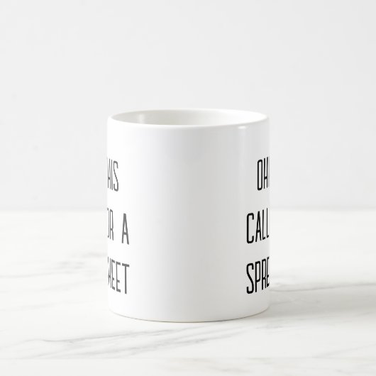 Ohh Das ist ein Fall für eine Tabelle, Data Analys Kaffeetasse (Mittel)