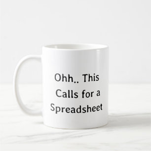 Ohh Das ist ein Fall für eine Tabelle, Geschenk fü Kaffeetasse