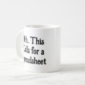 Ohh Das ist ein Fall für eine Tabelle, Lustiger Pr Kaffeetasse (Vorderseite Links)