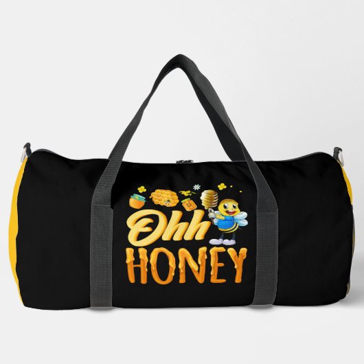 Ohh Honey Cartoon-Biene Duffle Bag (Vorderseite)