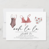 Ohh La Lingerie Brautparty Einladung (Vorderseite)