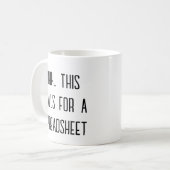 Ohh This Calls for a Spreadsheet, Data Analyst Fun Kaffeetasse (Vorderseite Links)