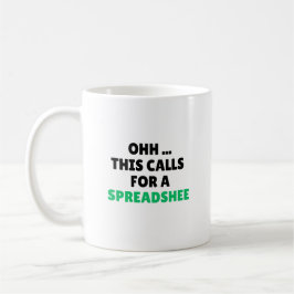 Ohh this calls for a Spreadsheet, Funny Accountant Kaffeetasse