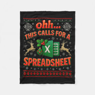 Ohh This Calls For A Spreadsheet Funny Holiday Quo Fleecedecke