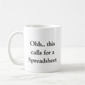 Ohh This Calls for a Spreadsheet, Hilarious Excel  Kaffeetasse (Links)