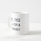 Ohh this calls for a Spreadsheet Kaffeetasse (Vorderseite Links)